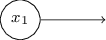 input নেই এমন একটি input perceptron-এর notation